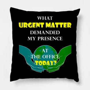 Why do you ask me to destroy our climate? Pillow