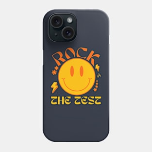 Rock The Test Teacher Test Day Testing Day Funny Teacher 2024 Phone Case