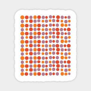 Halloween Colored Circles Modern Decorative Abstract Mosaic Dots Pattern Night Magnet