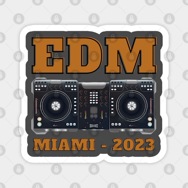 EDM Miami 2023 Magnet by Anatoliy Smirnov