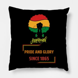 Juneteenth black pride and glory since 1865 Pillow