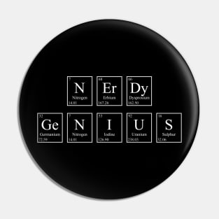 Nerdy Genius - Periodic Table Pin