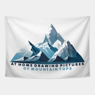 At Home Drawing Of Mountain Tops Tapestry