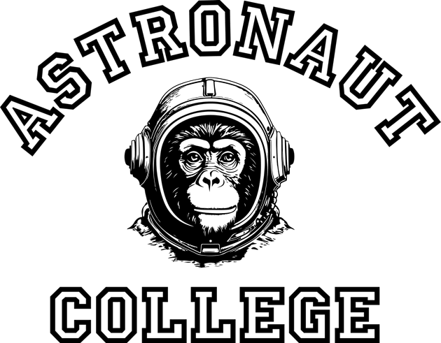 Astronaut College Kids T-Shirt by Slightly Unhinged