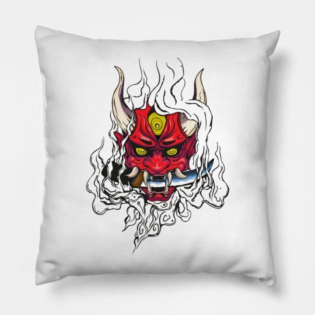Akuma Katana evil Samurai Pillow by RedoneDesignART