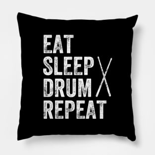 Eat sleep drum repeat Pillow