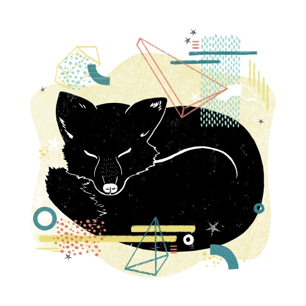 Sleeping Fox illustration by Janneke_Meekes