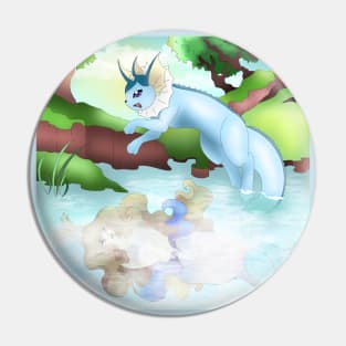 Mermaid with water fox Pin