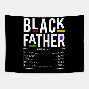 Black Dad Nutrition Facts Father Day Melanin Fathers Day Tapestry