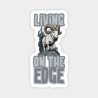 Mountain Goat - Living on the Edge Magnet