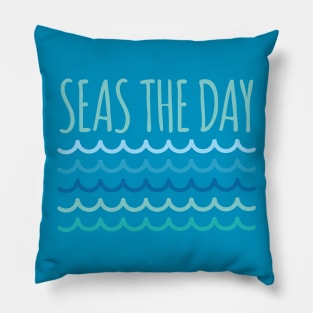 Seas The Day Funny Pun Pillow