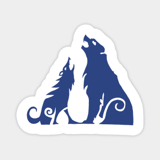 Two Wolves Magnet