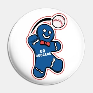 Los Angeles Dodgers Gingerbread Man Pin