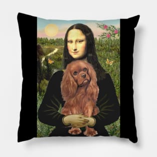 Mona Lisa loves her Ruby Cavalier King Charles Spaniel Pillow