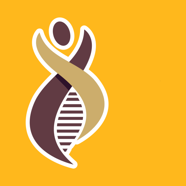 Human DNA and genetic sticker logo design. Emblem, Concept Design, Creative Symbol, Icon. by AlviStudio