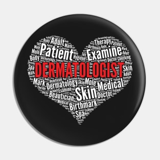 Dermatologist Heart Shape Word Cloud Design Dermatology product Pin