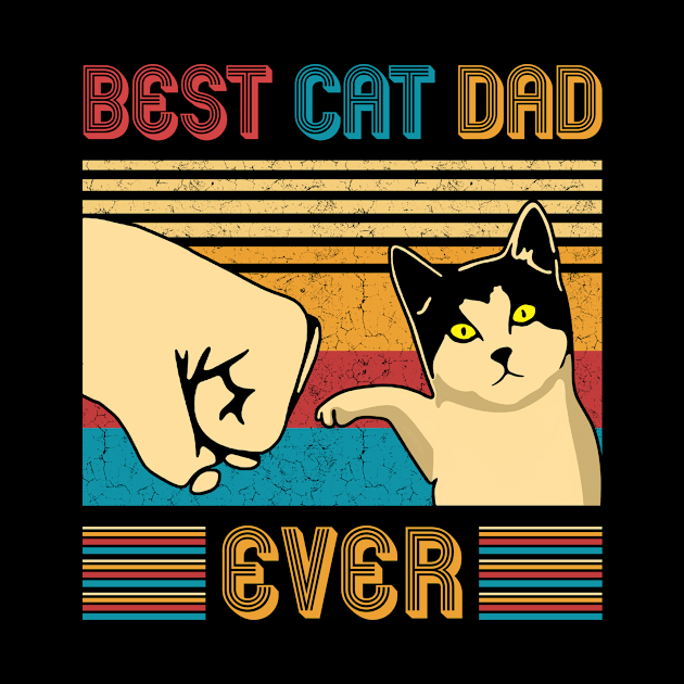 Best Cat Dad Funny Mens Fathers Day by TMSTORE