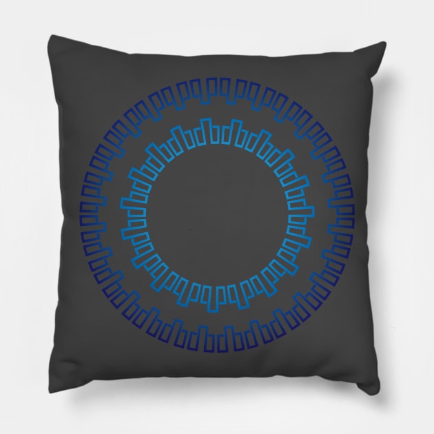 Runa in shades of blue Pillow by Mati Digital Art