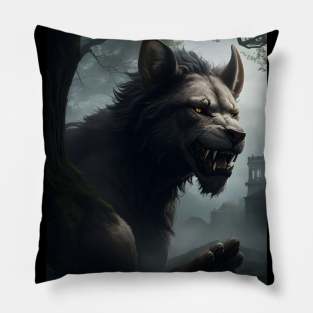 The Beast Lurks Pillow