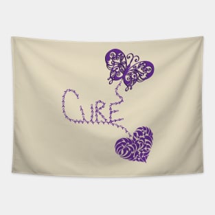 Lupus Awareness Gift Cure Fighter Survivor Purple Ribbon Cure Gifts Tapestry