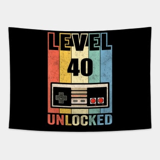 Level 40 Video 40th Birthday Tapestry