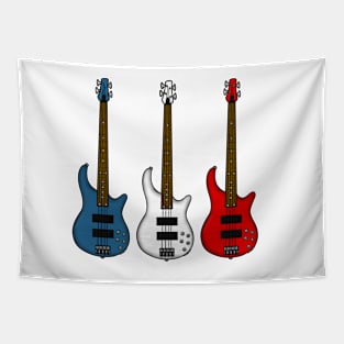 Bass Guitar French Flag Bassist Musician France Tapestry