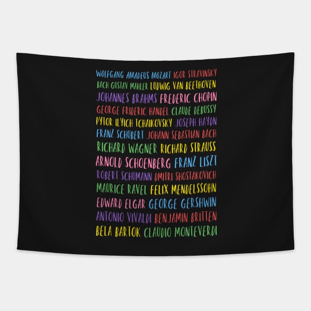 Classical Music Composers Rainbow Tapestry by broadwaygurl18