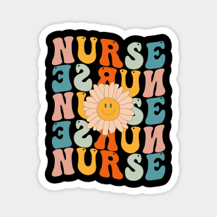 Retro Groovy Nurse Life For Women Nursing For Nurses Week Magnet