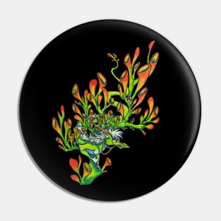 Jade Succulent Dragon Pin