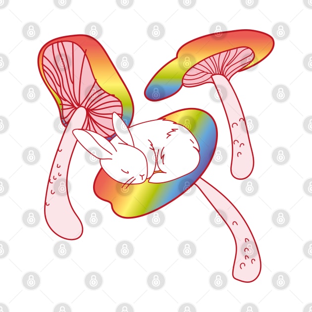 Lgbt bunny mushroom by Flor Volcanica