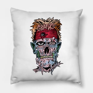 Old Mon Zombie by Grafixs Pillow