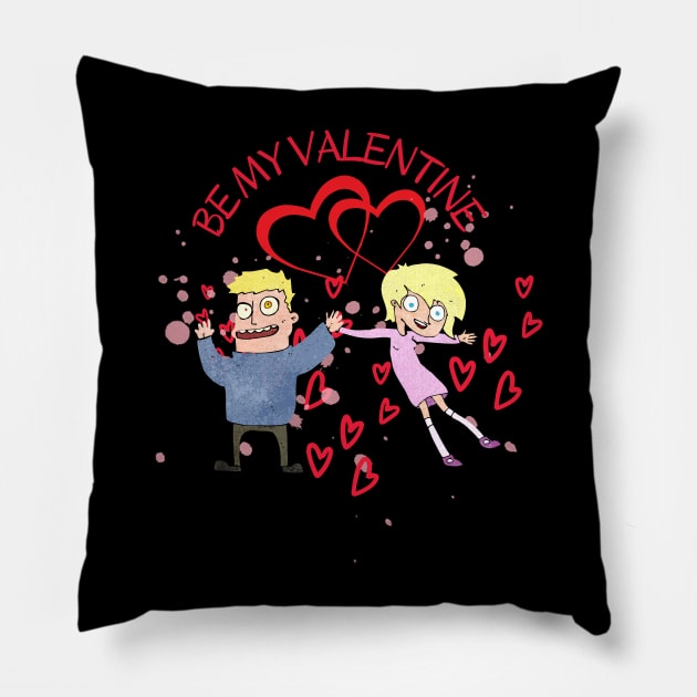 Our love is crazy. He will conquer all, endure all. Pillow by MariooshArt