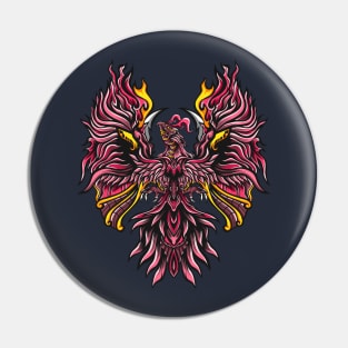 Red guard bird monster illustration Pin