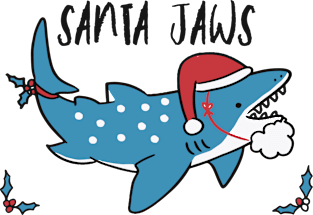 Santa Jaws Humour Funny Magnet