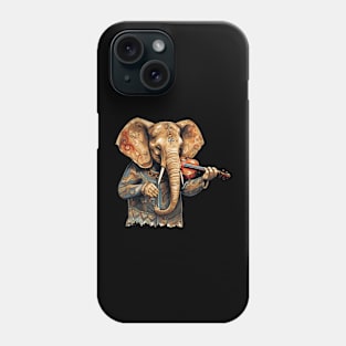 Elephant playing violin Phone Case