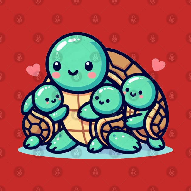 Turtle Mom and Babies by JavaBlend