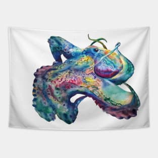 Octopus Art Watercolor Tapestry