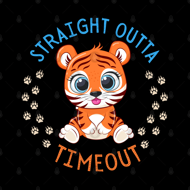 Straight Outta Timeout Cute and Smart Cookie Sweet little tiger cute baby outfit by BoogieCreates