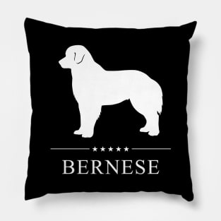 Bernese Dog White Silhouette Pillow