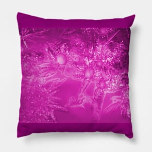 Magenta Ice Crystals Pillow