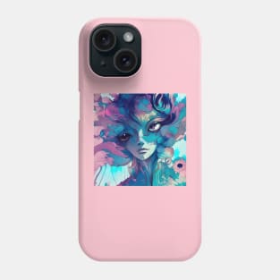 Fantastical Manga Flower Girl Phone Case