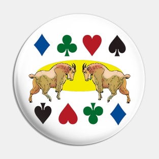 Goats hearts and playing cards Pin