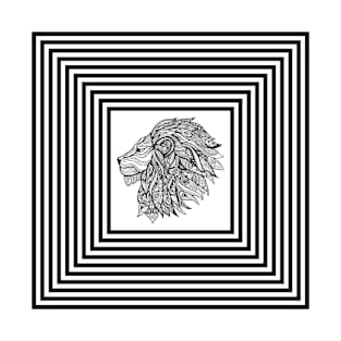 optical illusion of lion T-Shirt