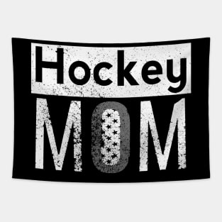 Hockey Mom in Black and White Tapestry