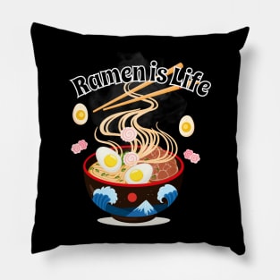 Ramen is Life Shirt - Funny Ramen Tee - Bowl of Ramen Design - Ramen Tee Shirt Pillow