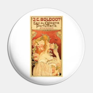 J C BOLDOOT EAU DE COLOGNE PARFUMERIE Art Nouveau Lithograph by Privat Livemont Pin