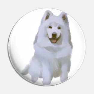 Cute Samoyed Drawing Pin