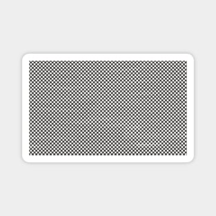 Checkboard Artwork Pattern Black White Magnet