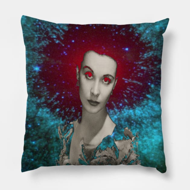 Vivien Leigh Goddess of Space Pillow by asimplefool