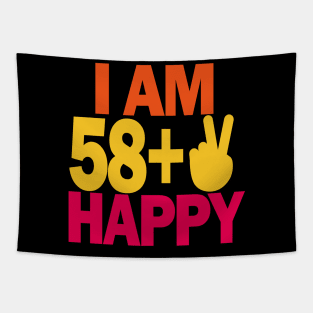 60 years old - I am 60 happy Tapestry